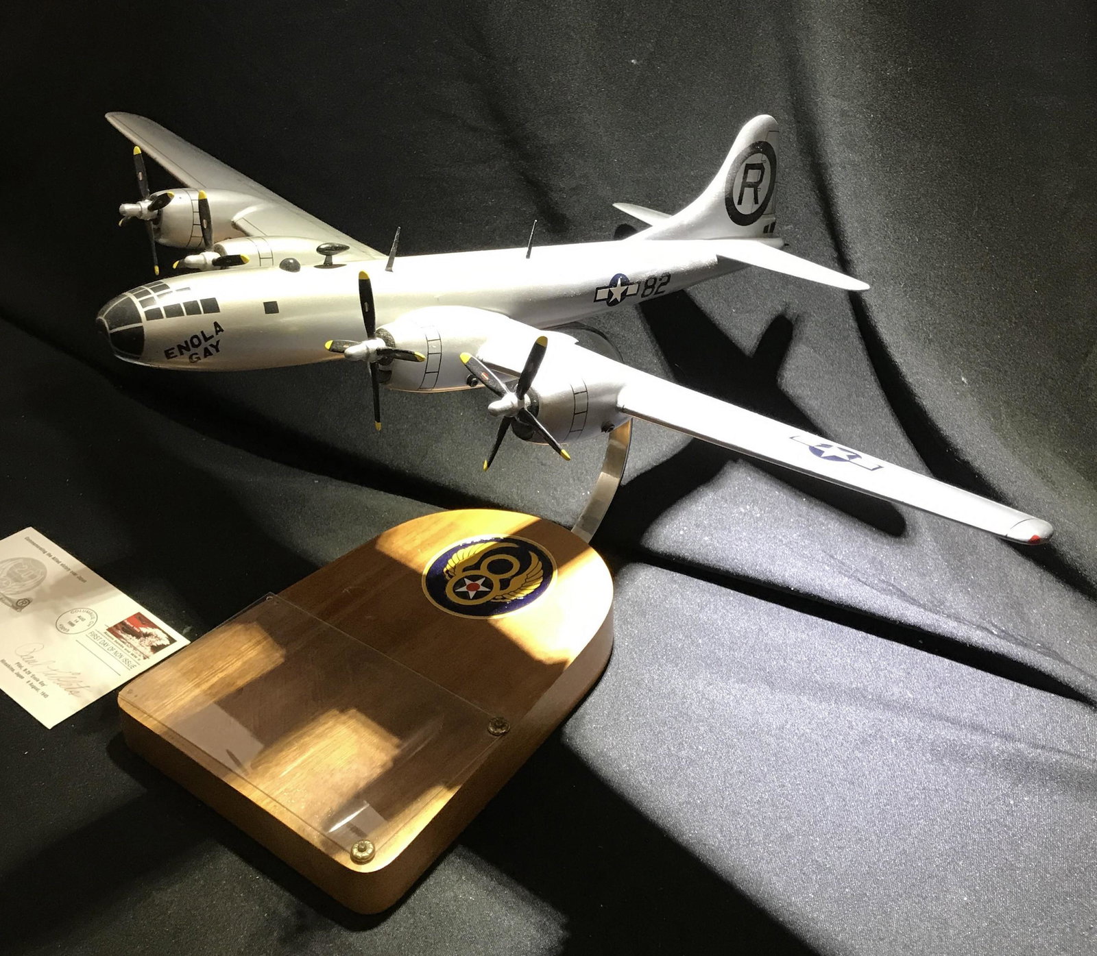15050th Anniversary Wooden B 29 Model Airplane: 35012 x 26 x 18