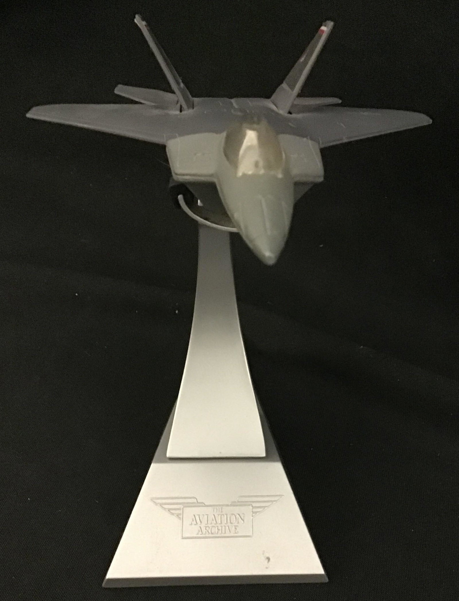 The Aviation Archive Base Diecast Ertl Jet Fighte: Ertl Jet Fighter on Aviation Archive Base as shown