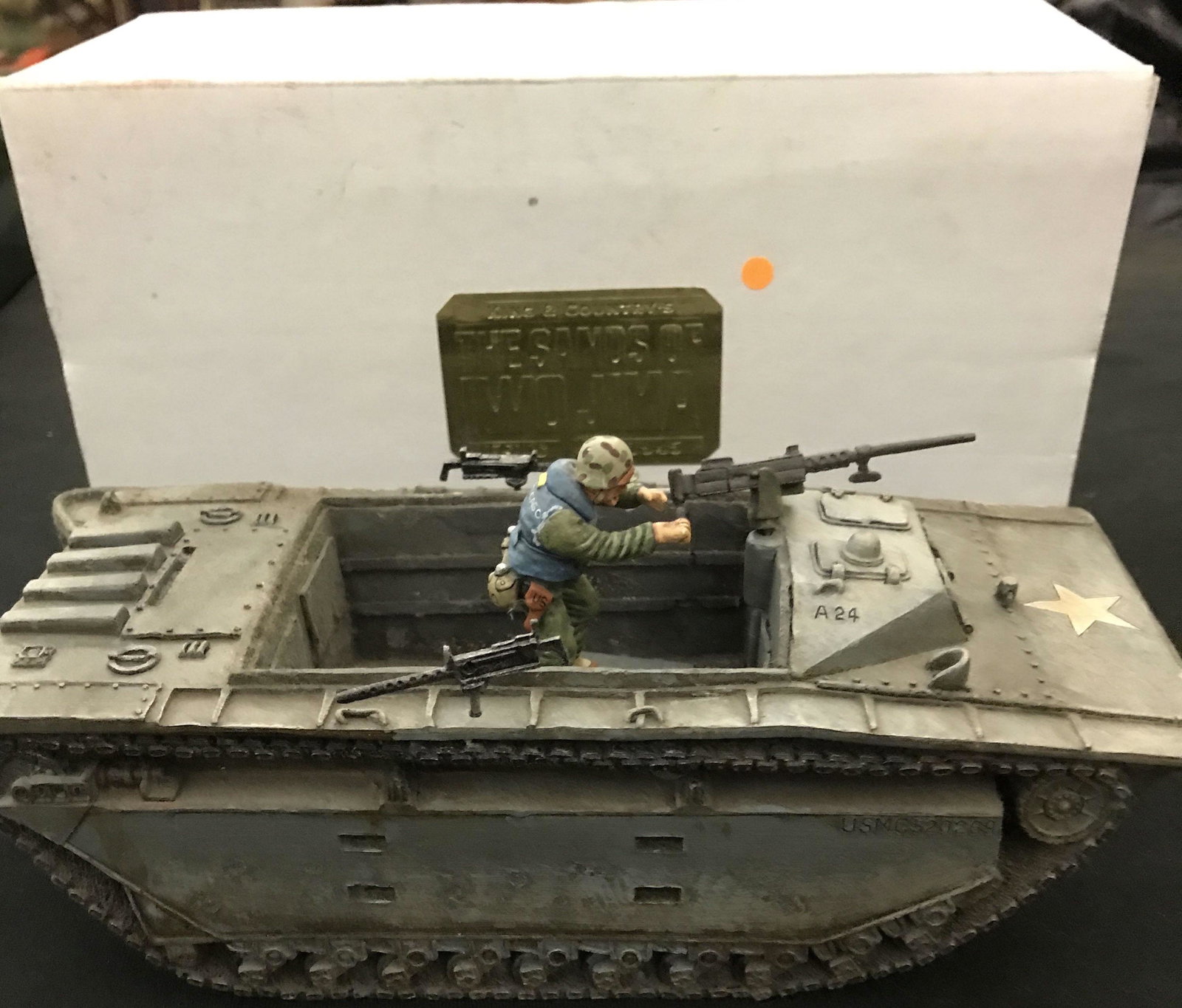 King & Country WW2 Sands of Iwo Jima IWJ07 LVT-2: WW2 US Marines LVT-2 Amphibious Assault as shown