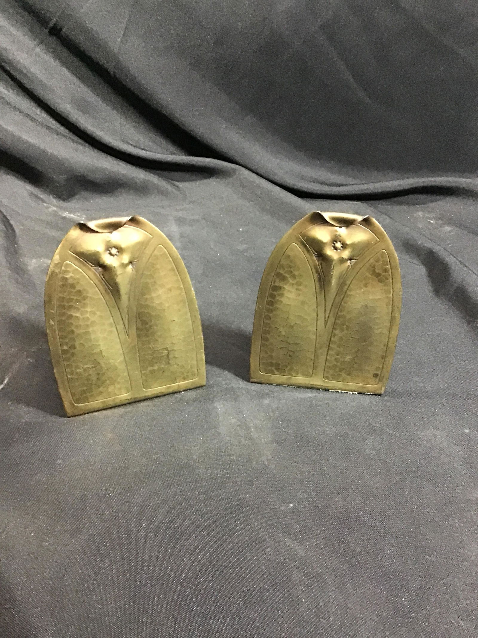 Set of  Roycroft Brass Bookends . (1 of 5)
