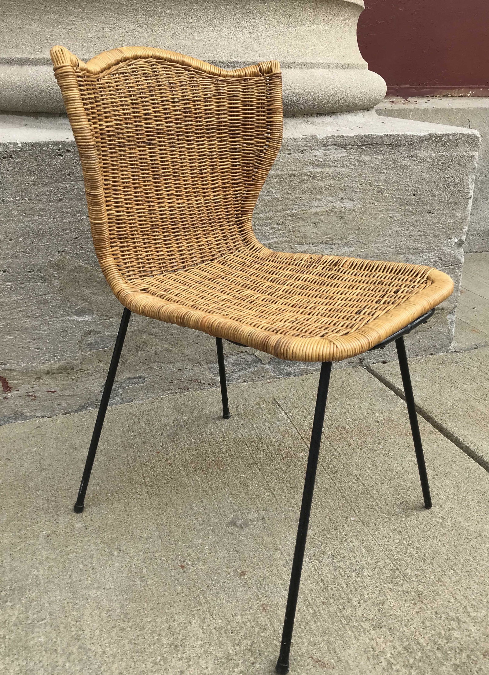 Retro Designer Wicker Chair in great condition! .: .