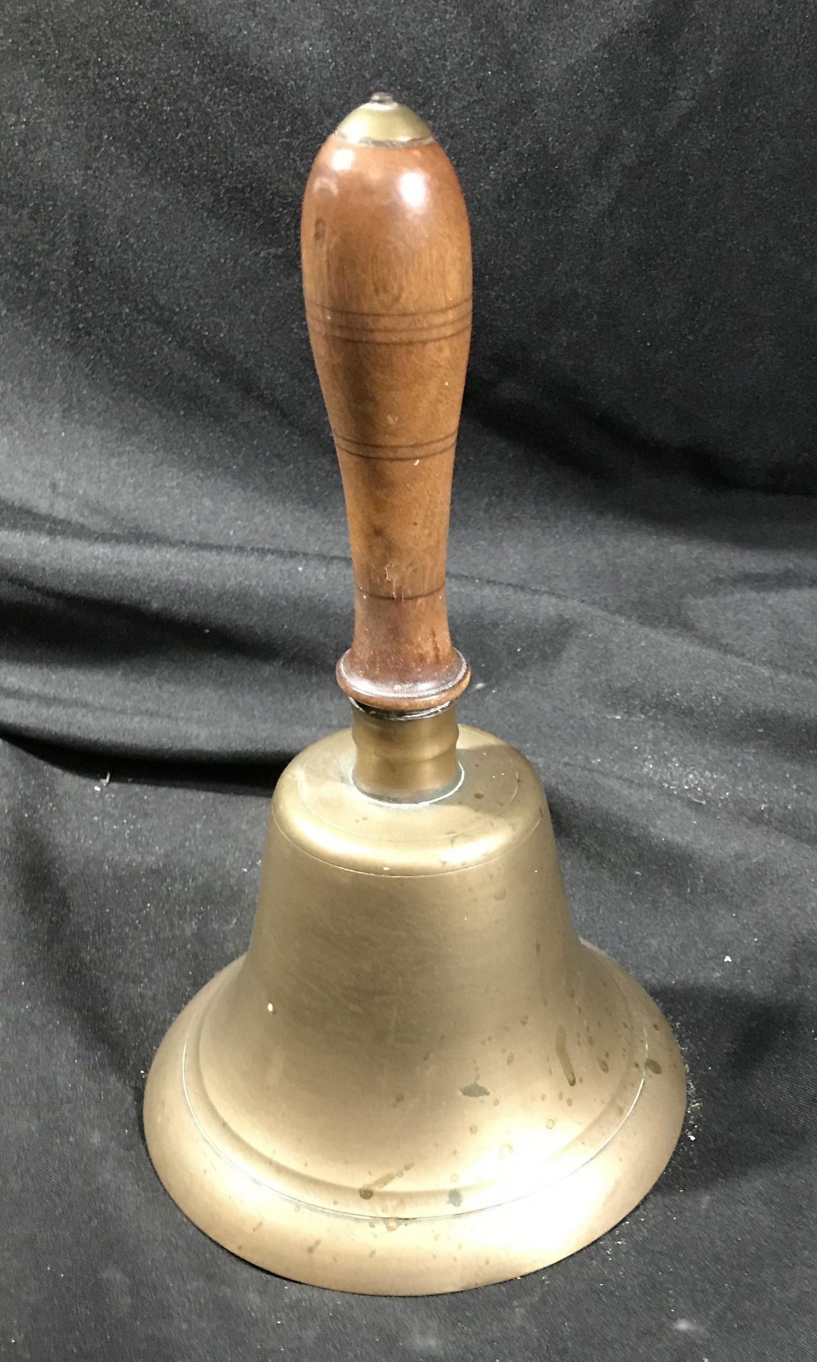 Vintage School Bell with Wood Handle Measures 6 inches tall (1 of 2)