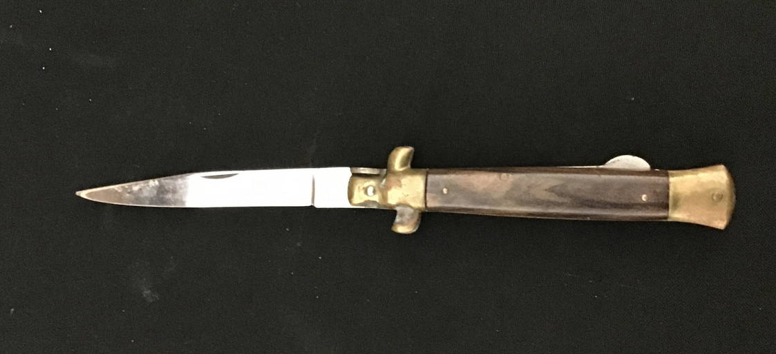 Rostfrei Wooden Handle Lock Blade