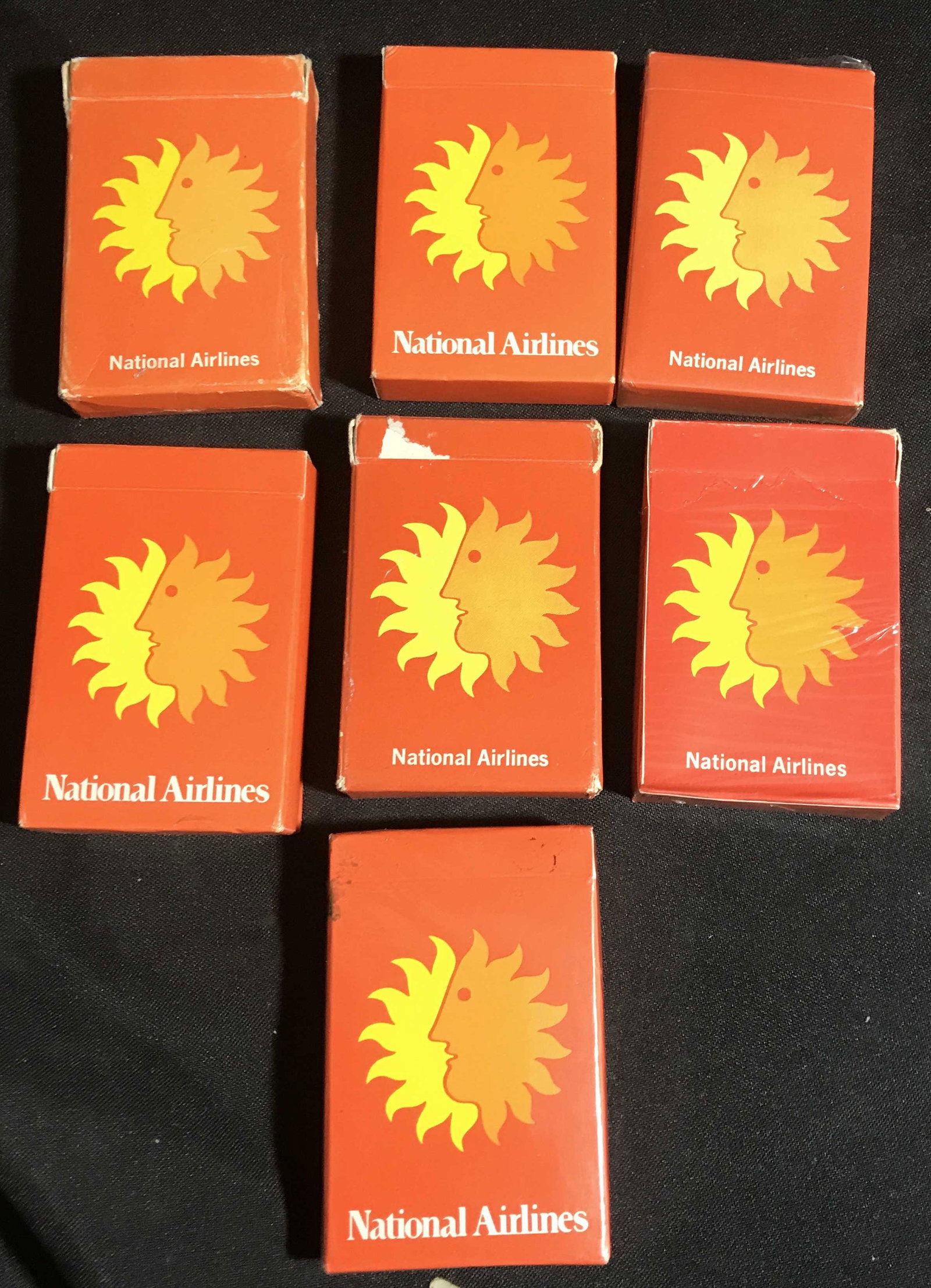 National Airlines Playing Cards - 7 packs . (1 of 2)