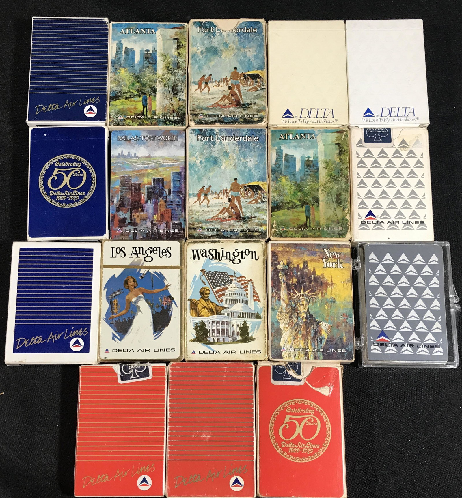 Delta Airlines Playing Cards - 18 decks destinations decks (1 of 1)