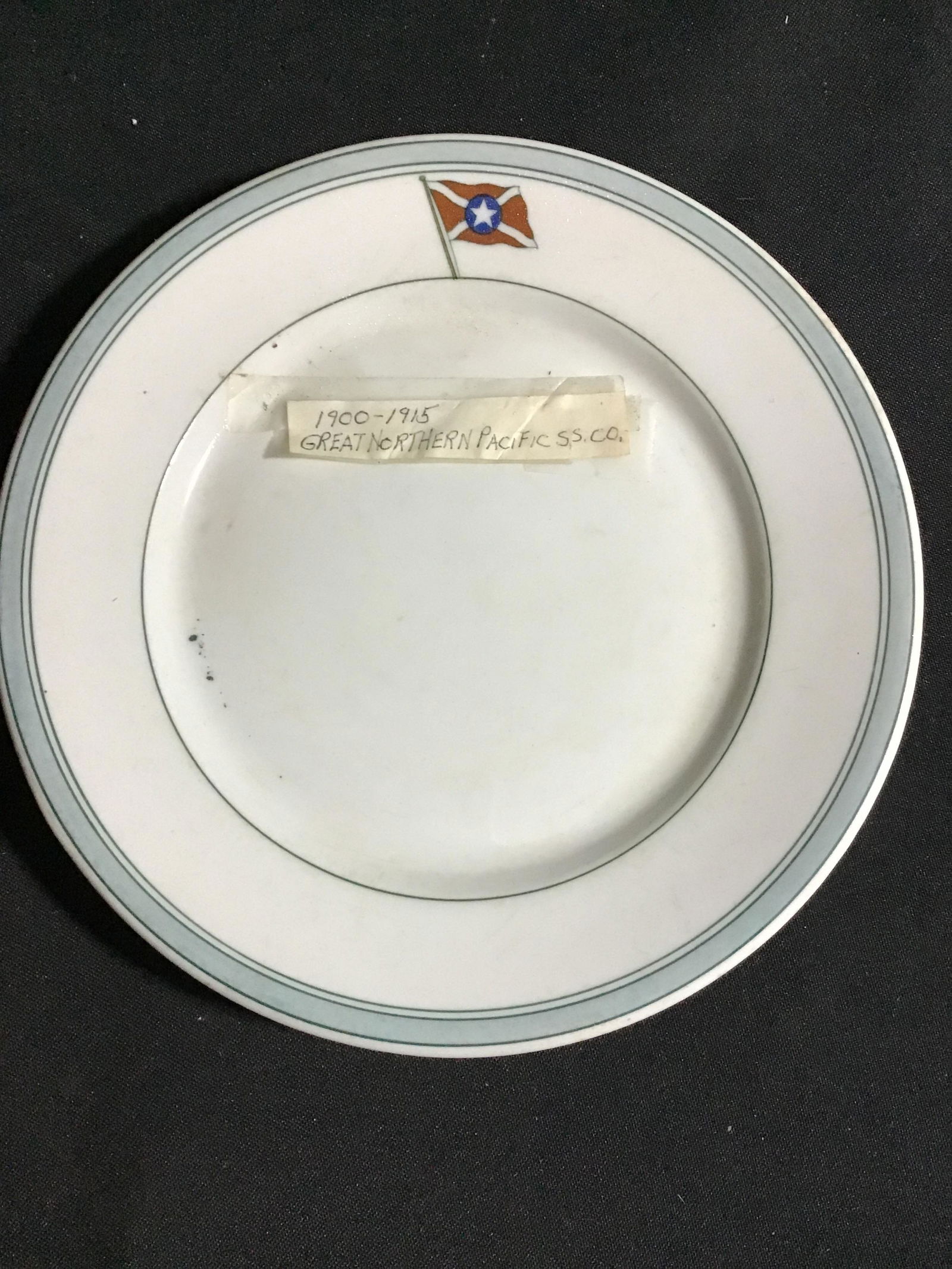 1900 -1915 Great Northern Pacific Steamship Plate 7 1/2 inch China plate (1 of 3)