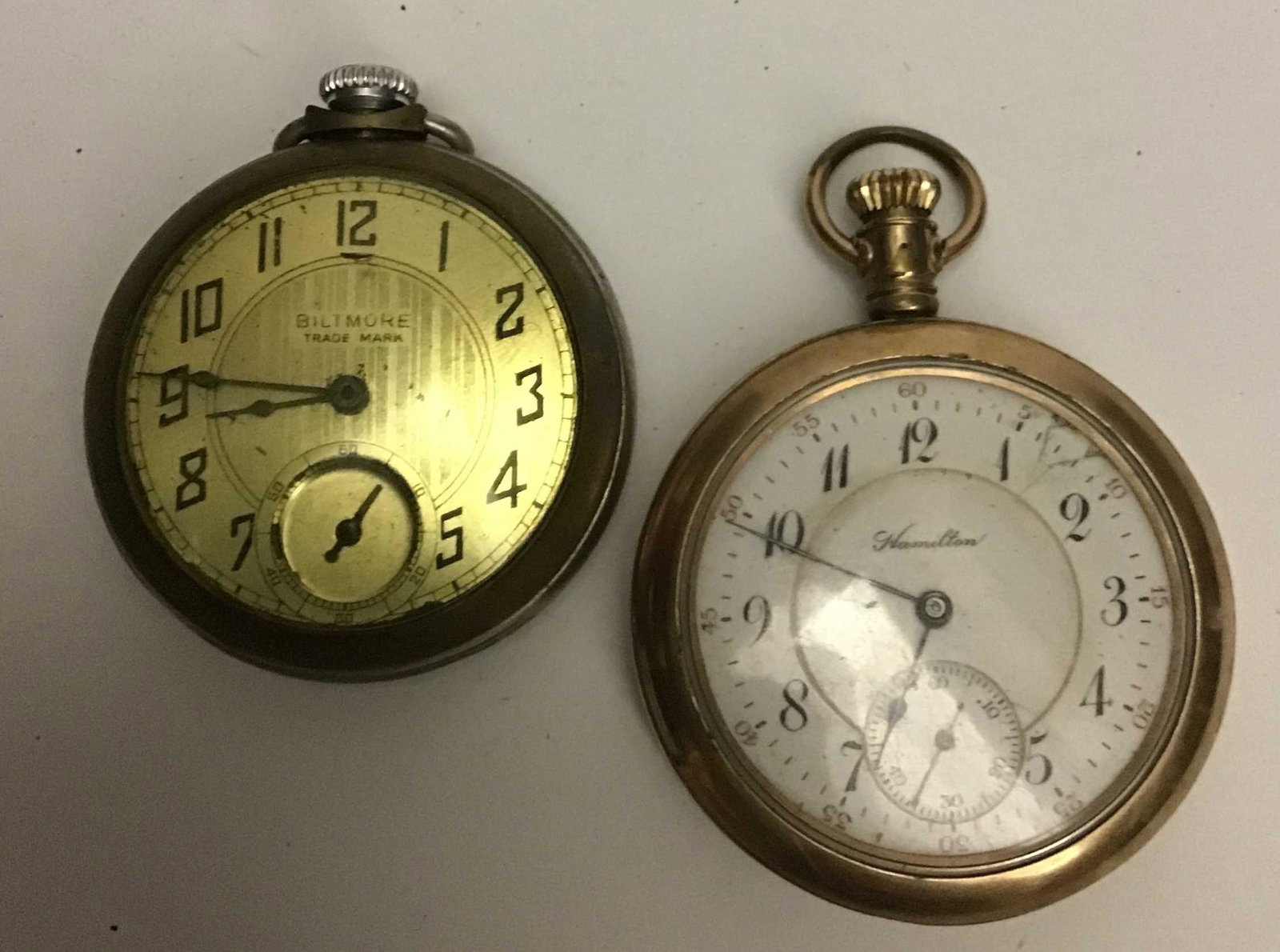 Vintage Biltmore Pocket Watch & Hamilton Pocket (1 of 5)