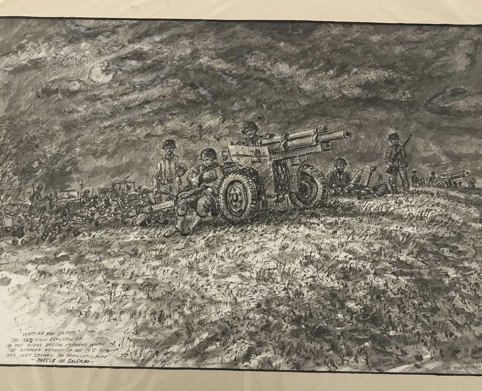 MAFFEI Drawing September 1943, Titled Waiting for (1 of 3)