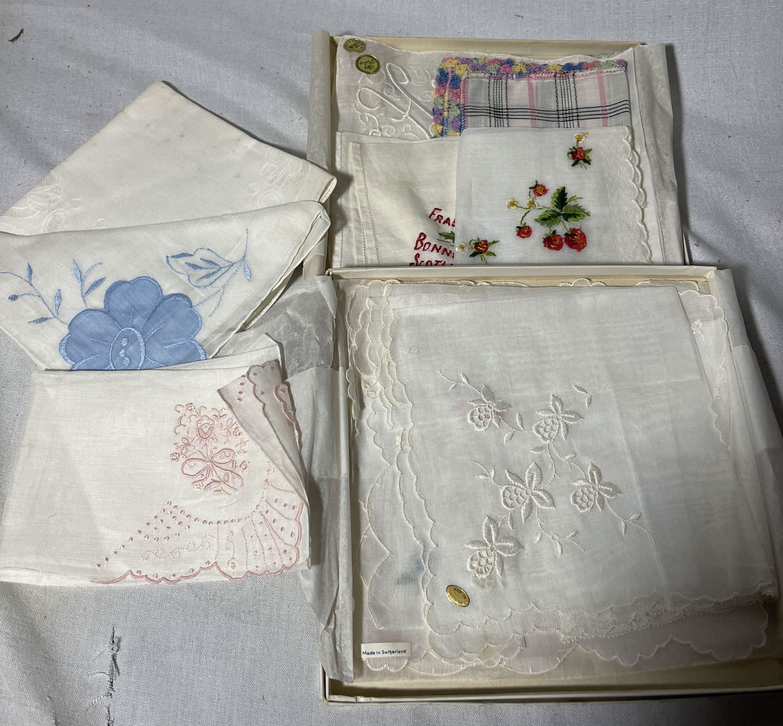 Vintage Handkerchief Collection in original boxes .: .