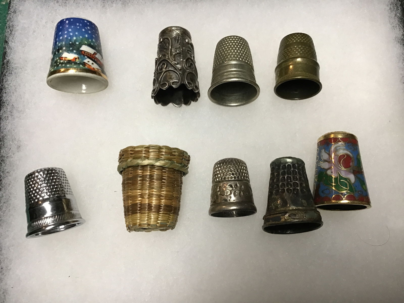 Vintage Thimble Collection w/ Thimble Holder (1 of 7)