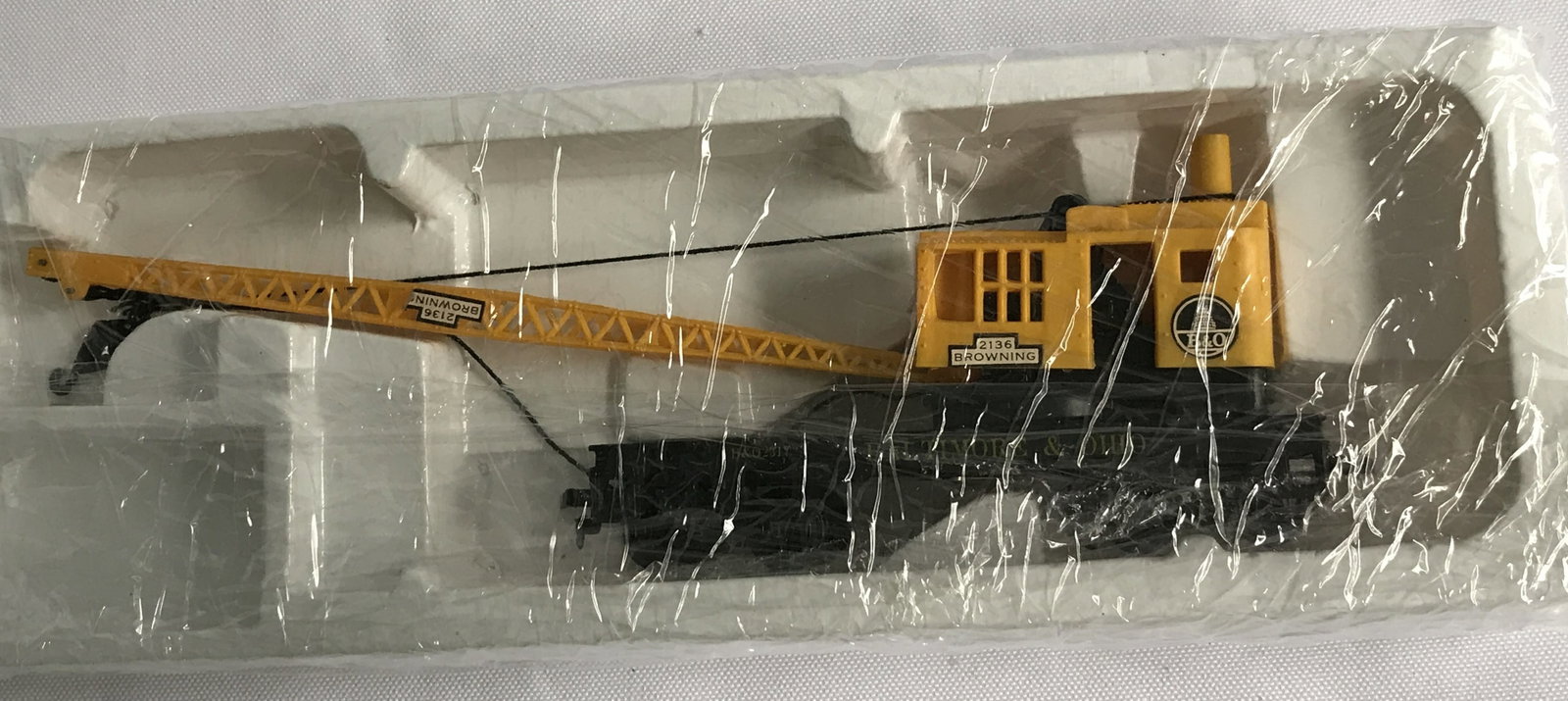 Railroad Crane Car Baltimore & Ohio 2136: Browning