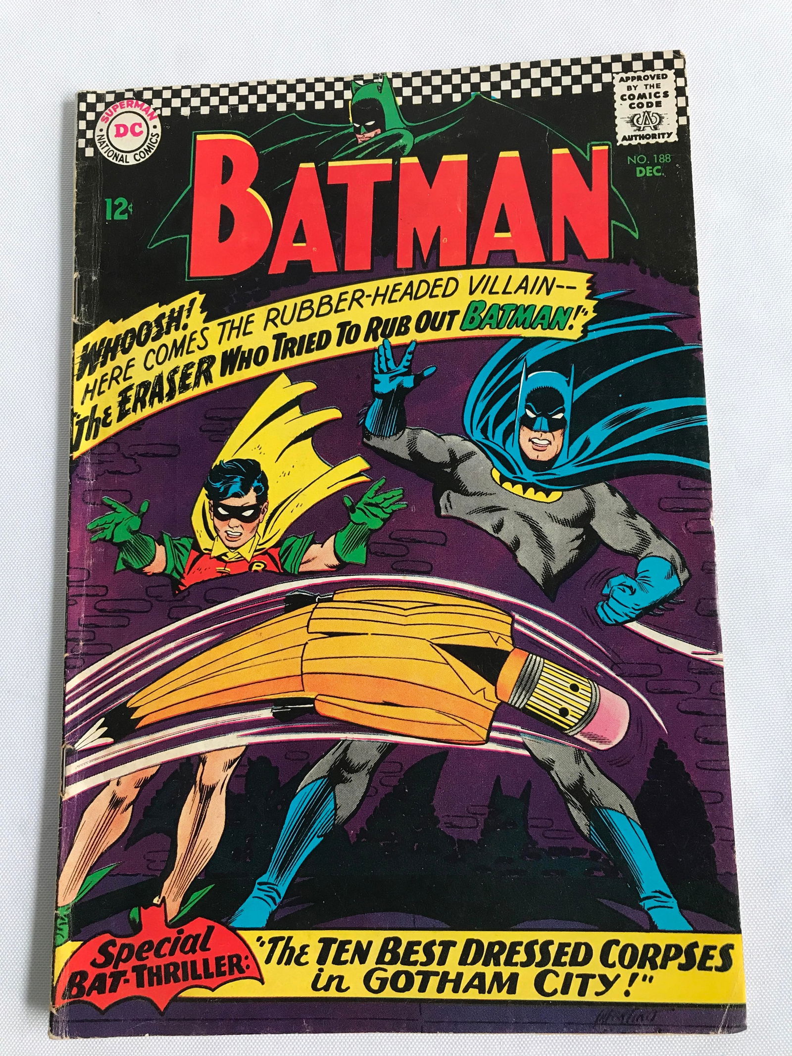 Batman 188 Comic Book from Dec 1966 (1 of 5)