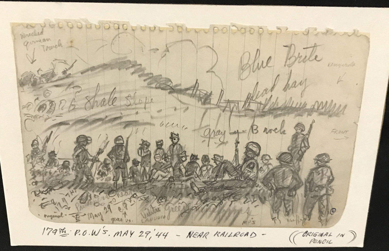 MAFFEI Drawing May 29, 1944 American Soldiers (1 of 4)