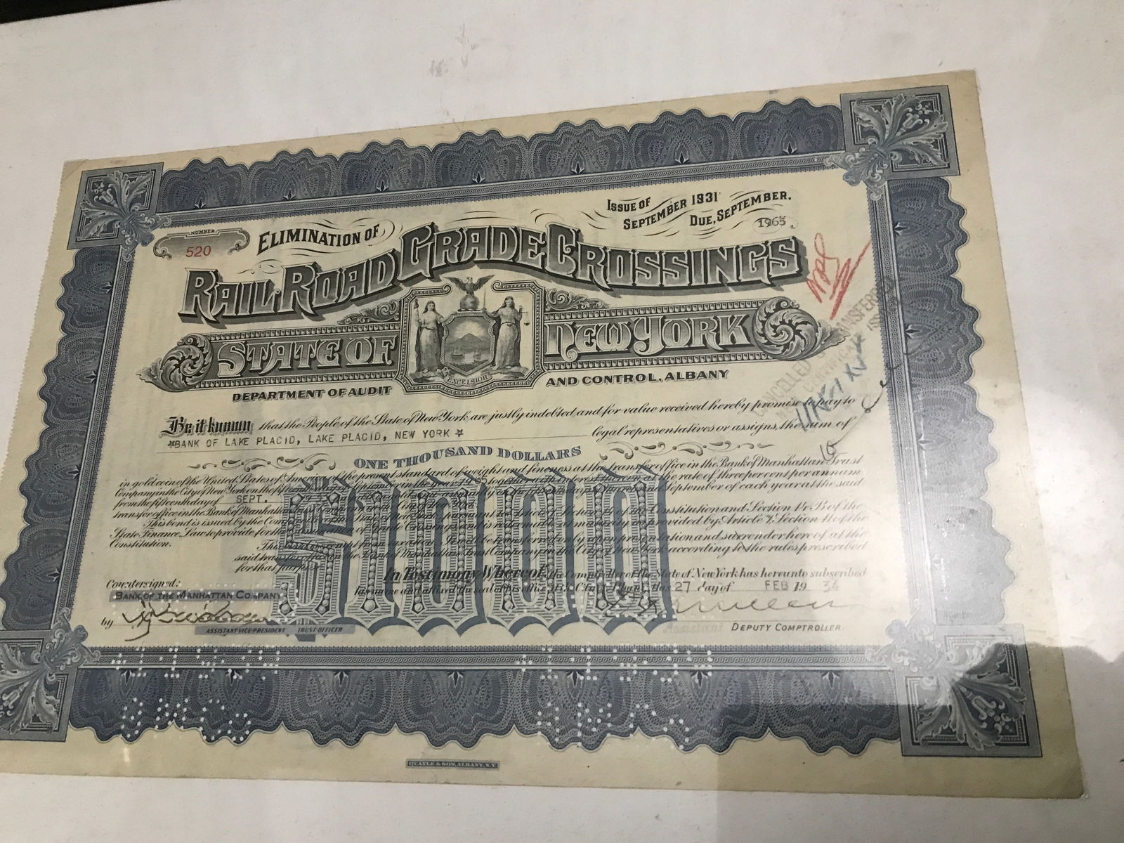 Railroad Grade Crossing Bond Framed (1 of 4)