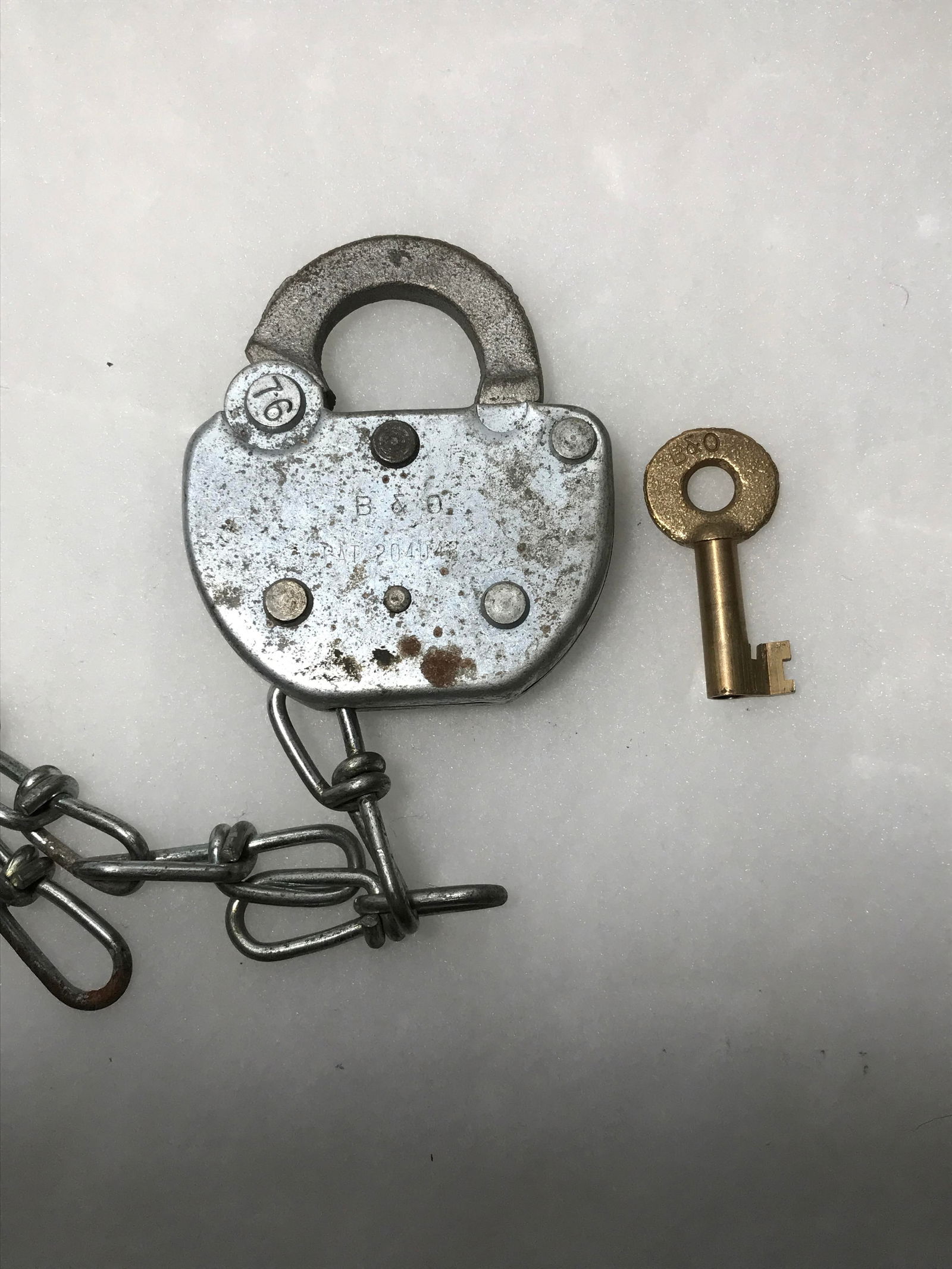 B&O Railroad Padlock and Key (1 of 6)
