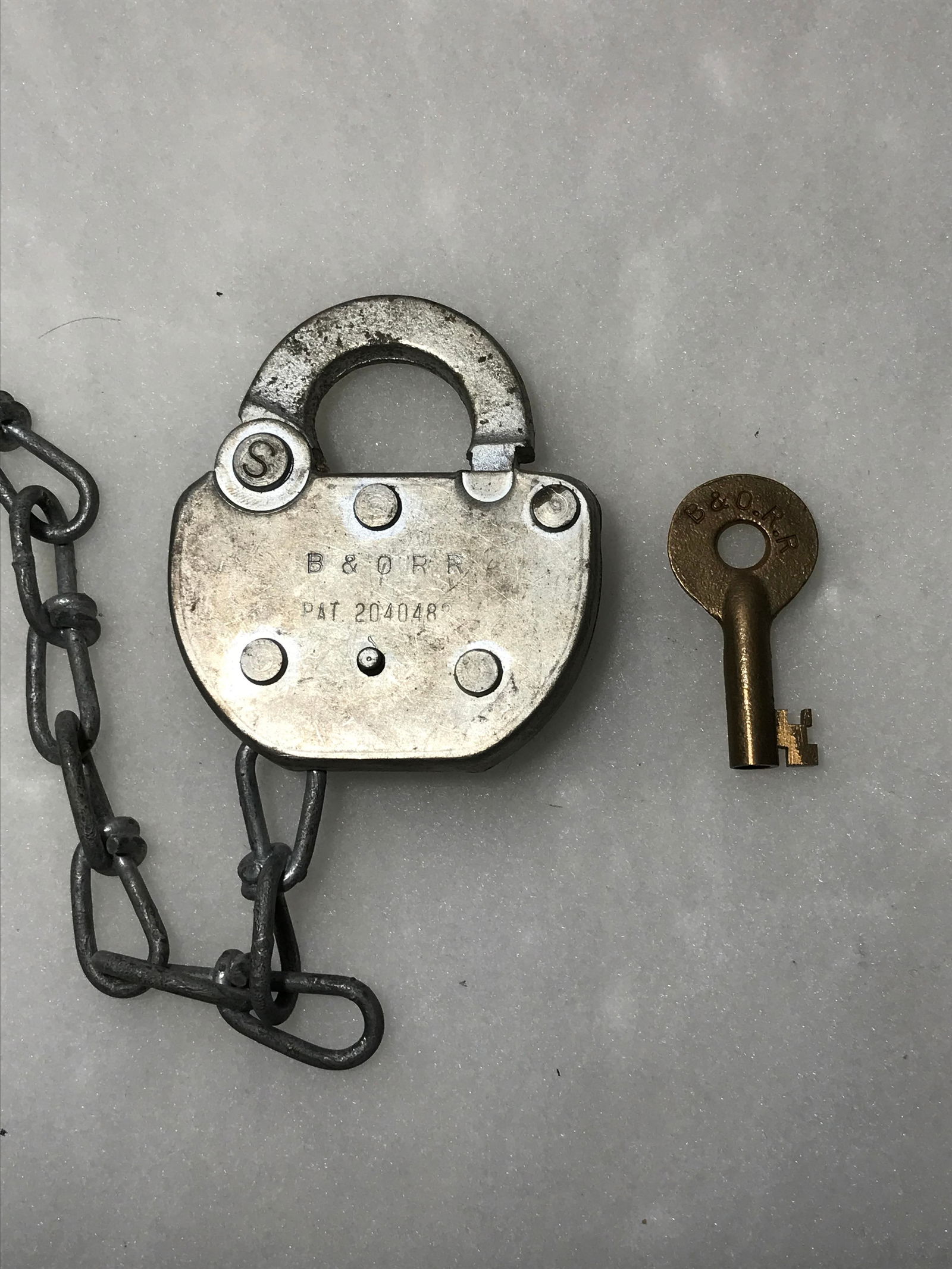 B&O Railroad Padlock and Key (1 of 5)