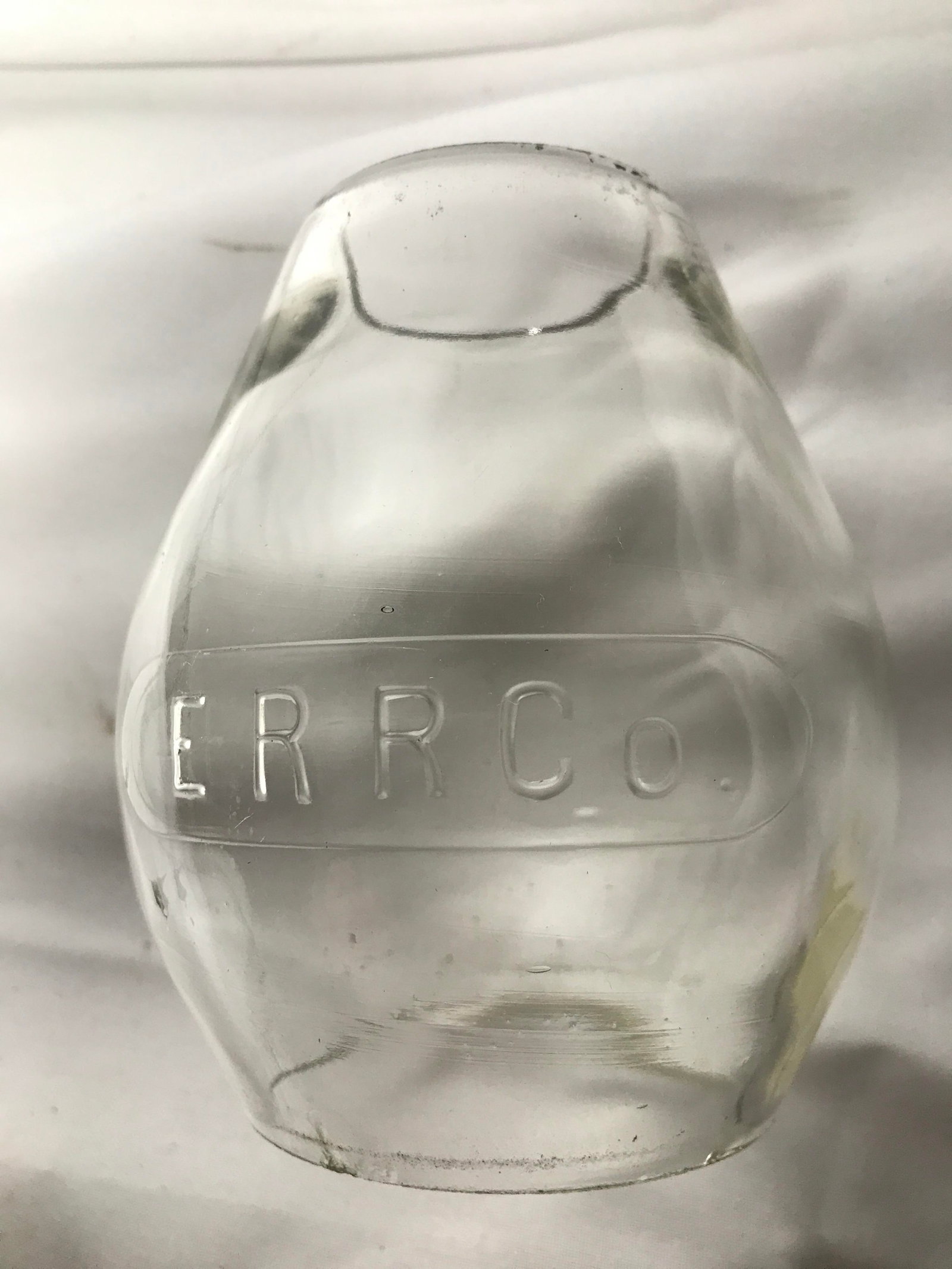 ERR Co. Clear Railroad Globe: Measures approximately 5 1/2 inches tall
