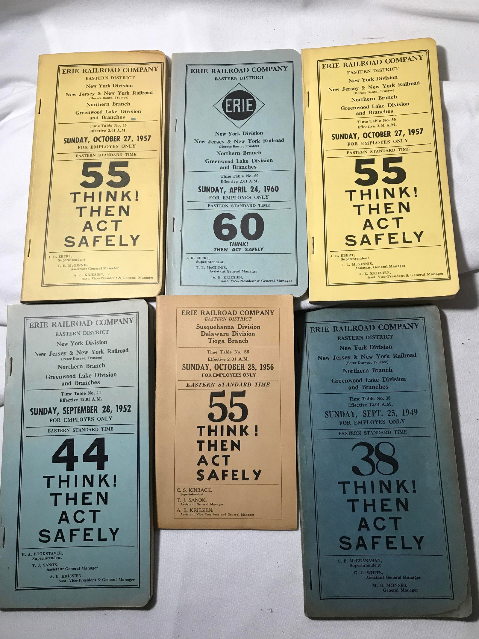 Erie Railroad Time Tables (6) (1 of 4)