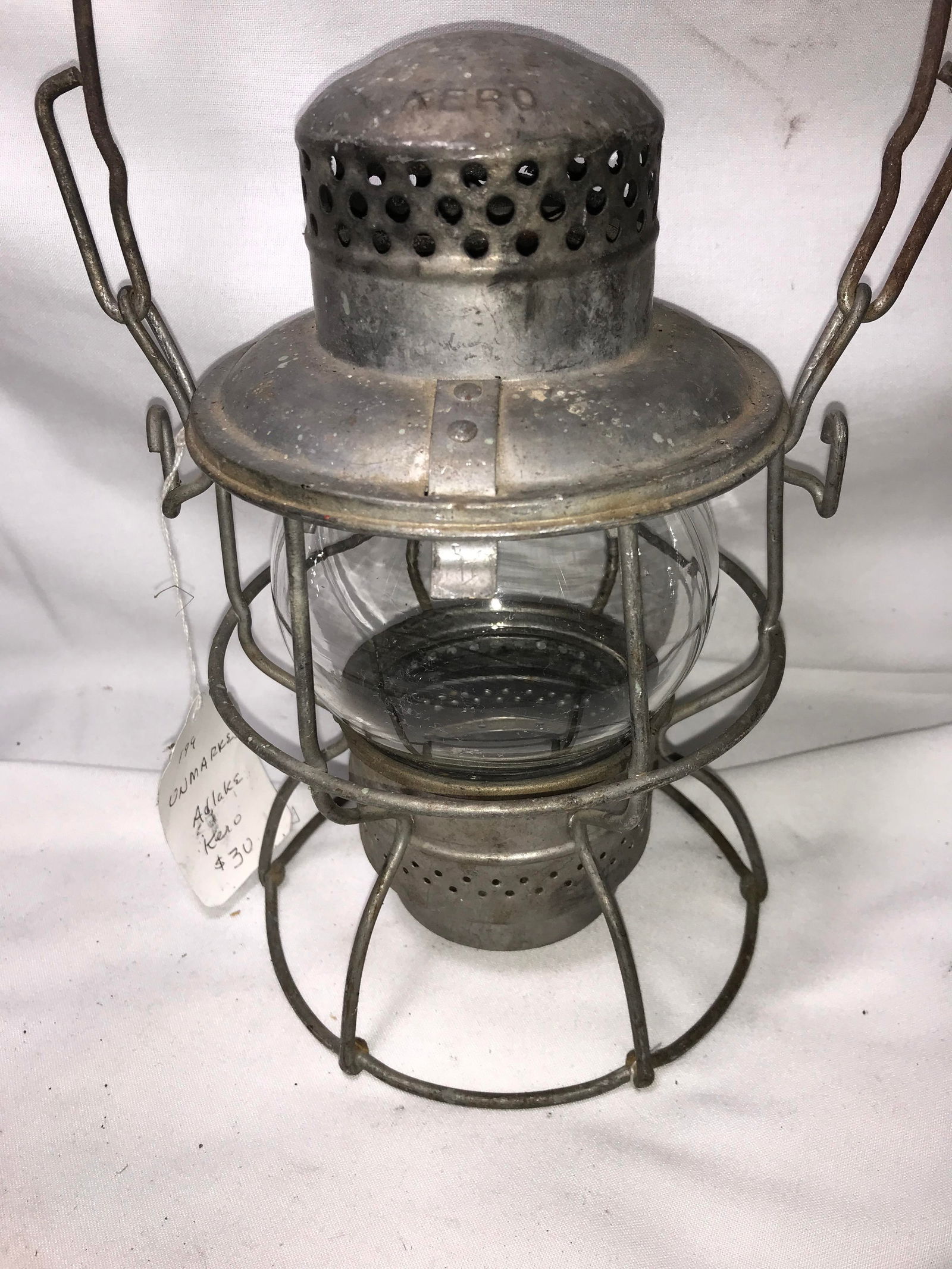 Adlake Railroad Lantern w/ Clear Glass Globe (1 of 7)