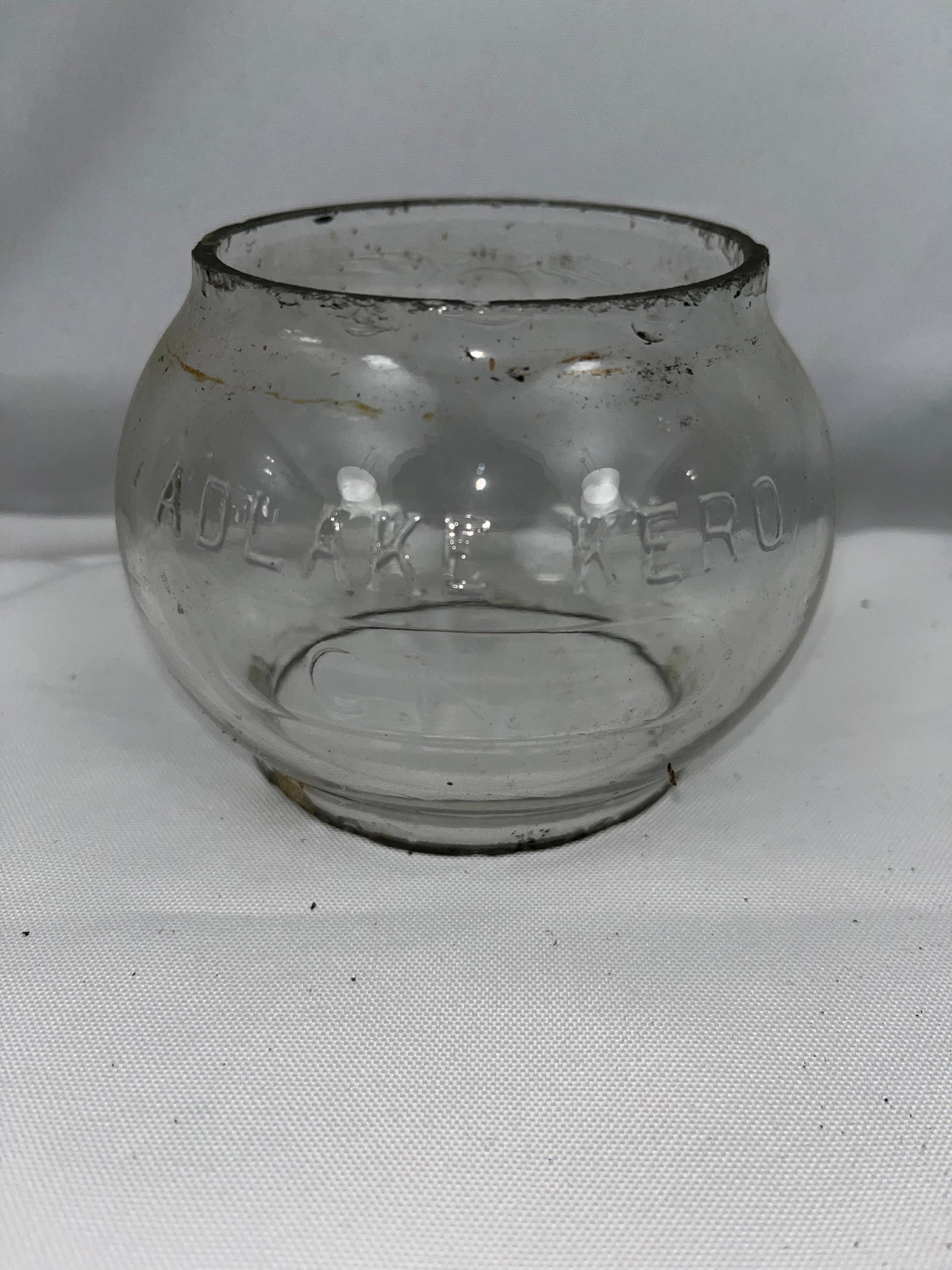 CNR Railroad Lantern Shade: Clear Cut Glass