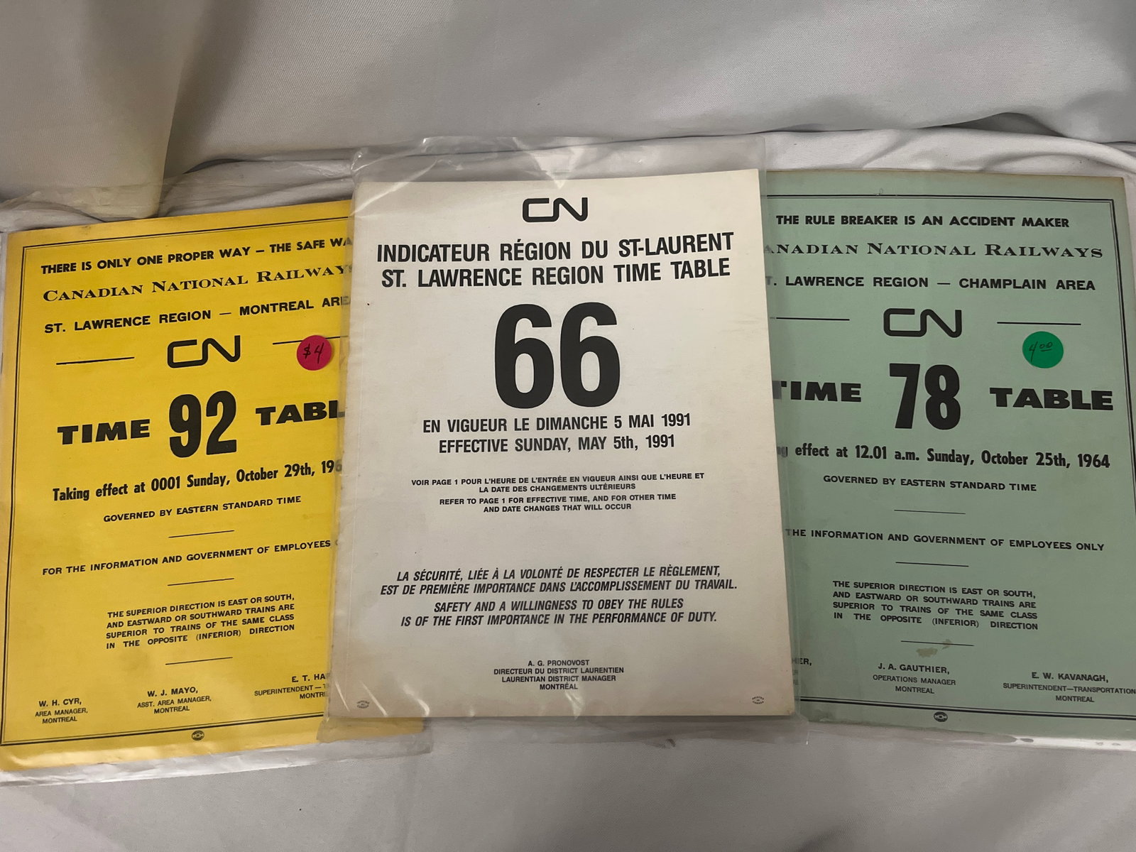 Canadian National Railway Time Tables: 3 total