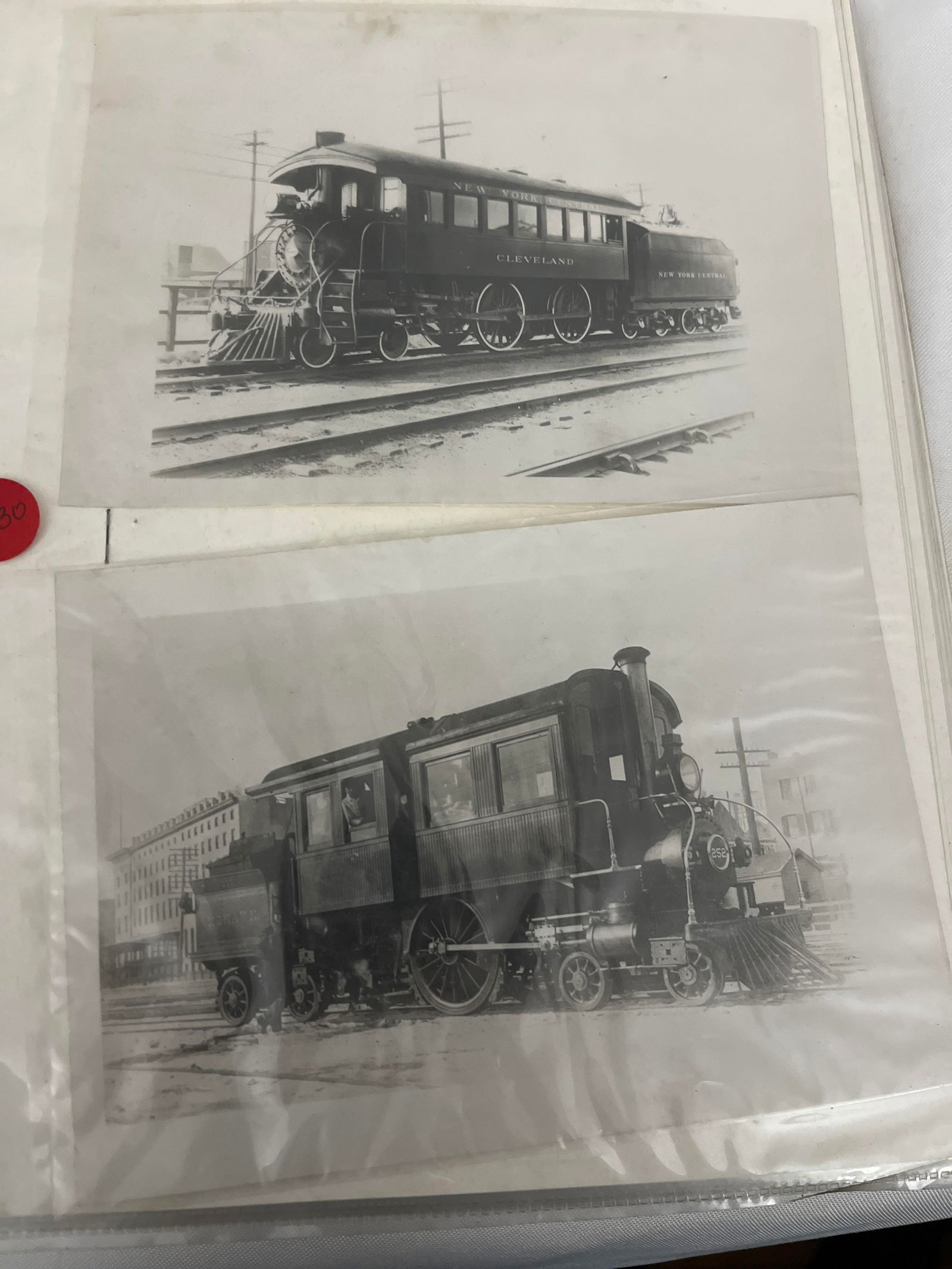 Binder of Early Railroad Train Photos (1 of 10)