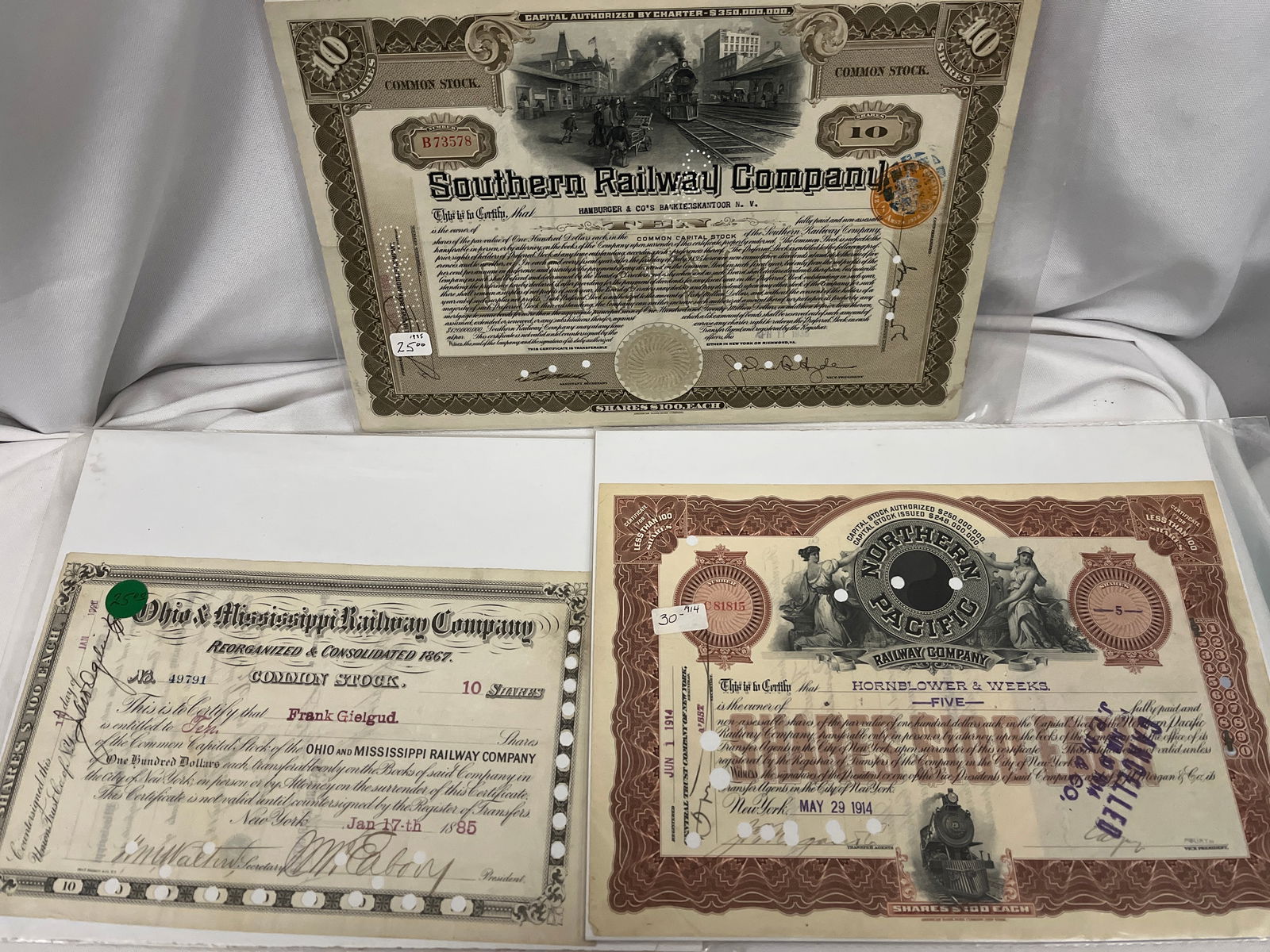 Vintage Railroad Stocks (3) (1 of 4)
