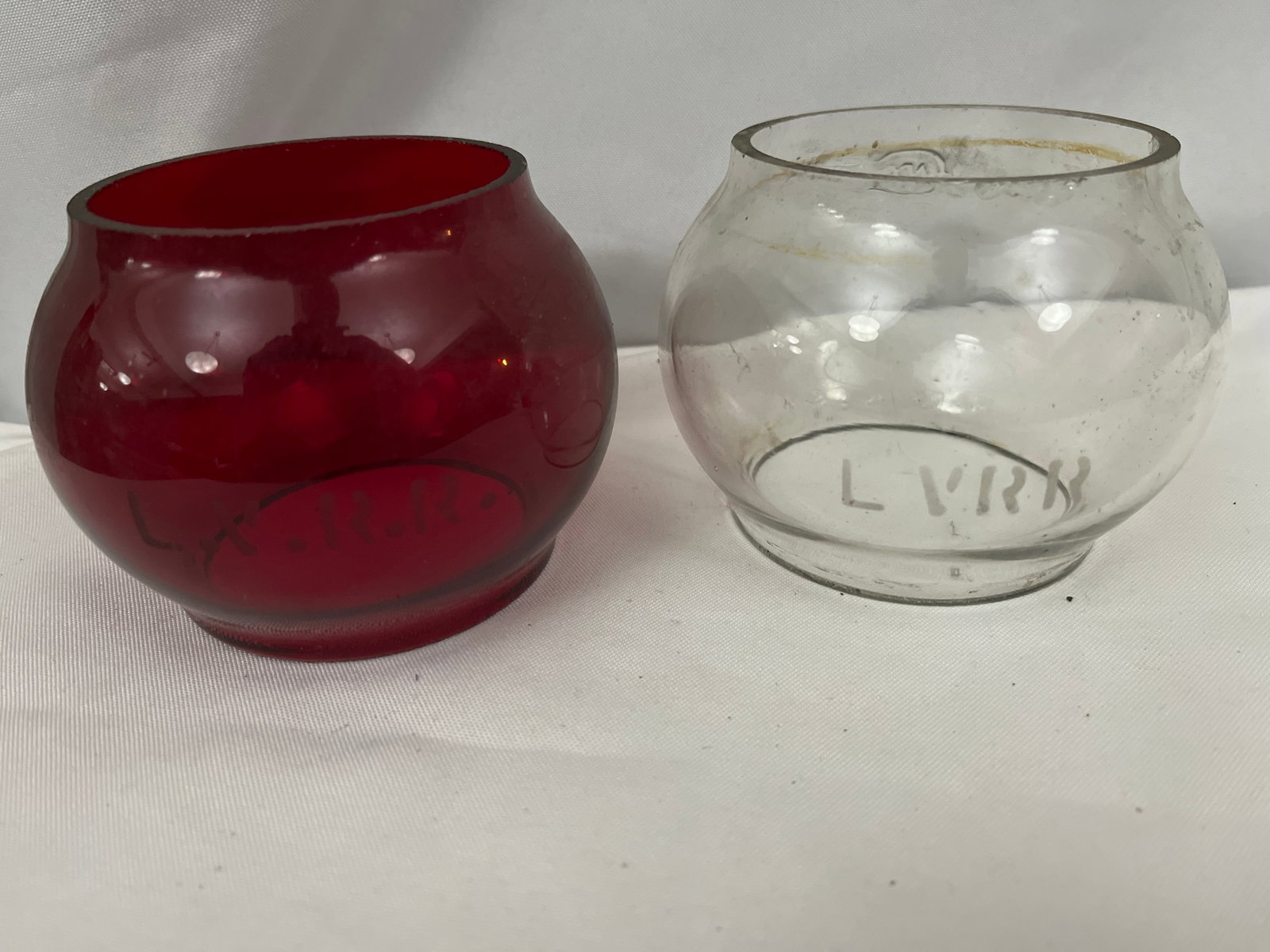 LVRR Lantern Globes - Etched Glass (2): .