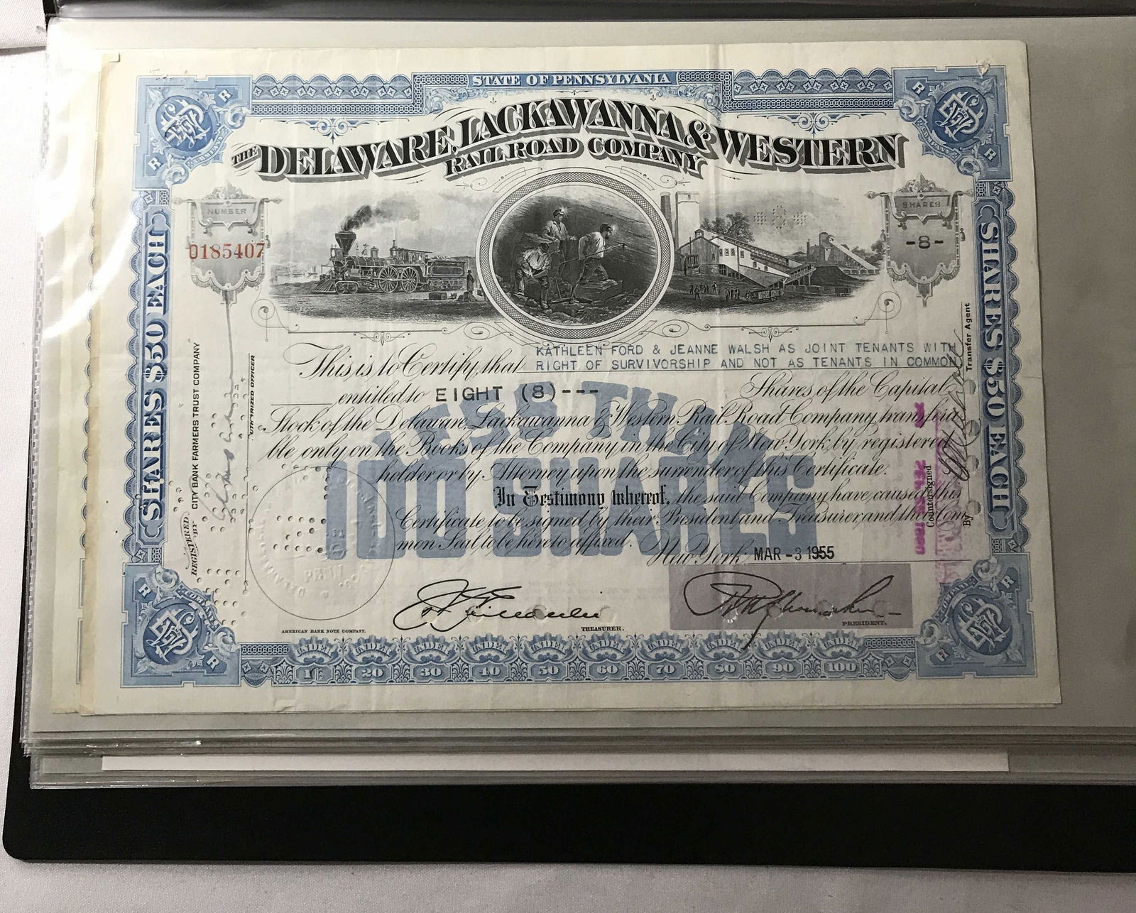 10 Railroads Stock Certificates (1 of 10)