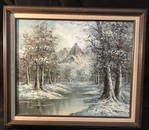 Robert Moore Oil on Canvas Winter Forest