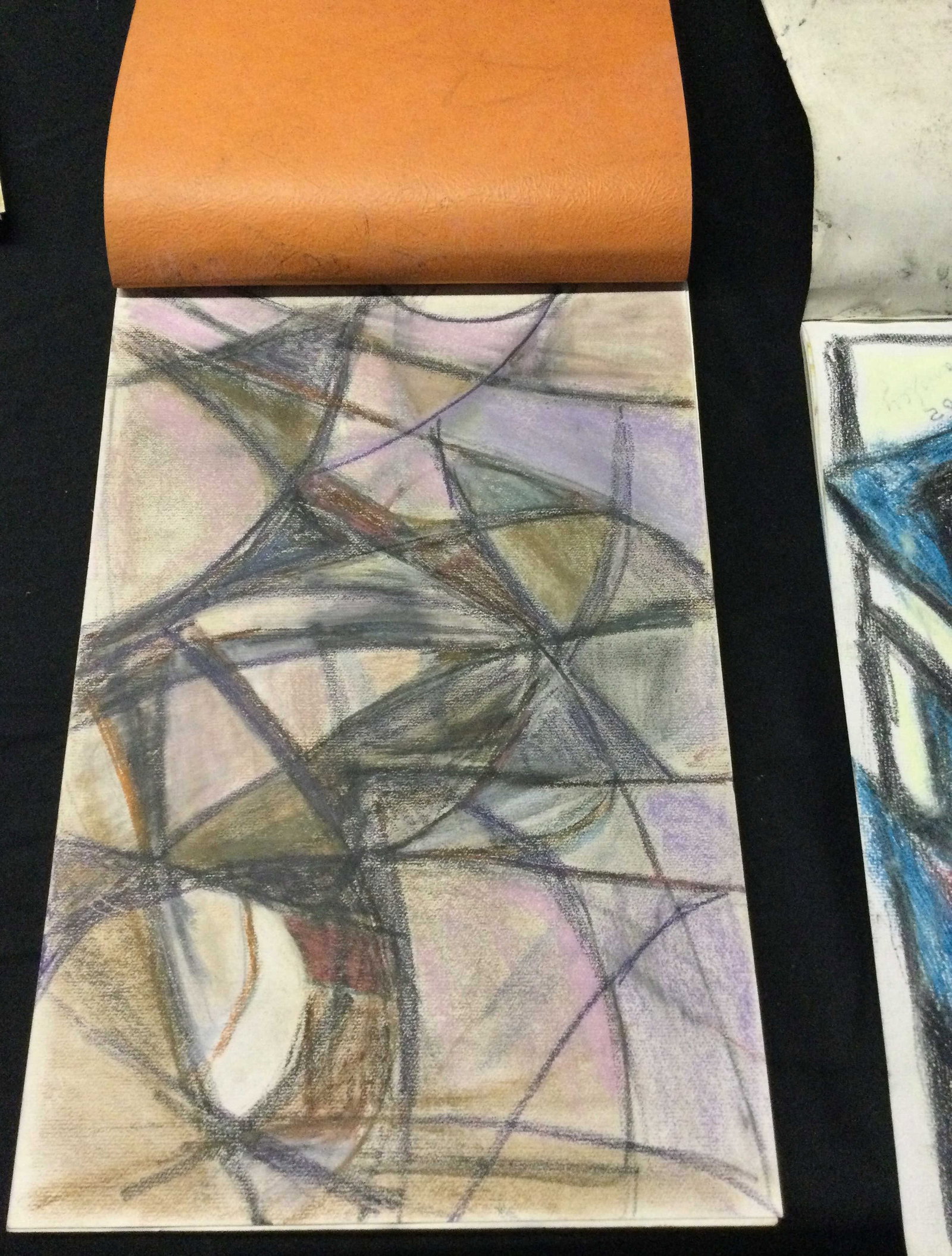 Katherine Langley Charcoal / Crayon Sketchpads: 1 has 20 pictures one has three beautiful and color sketchbooks measure 18 x 12 inches, dated 1976 and 2002
