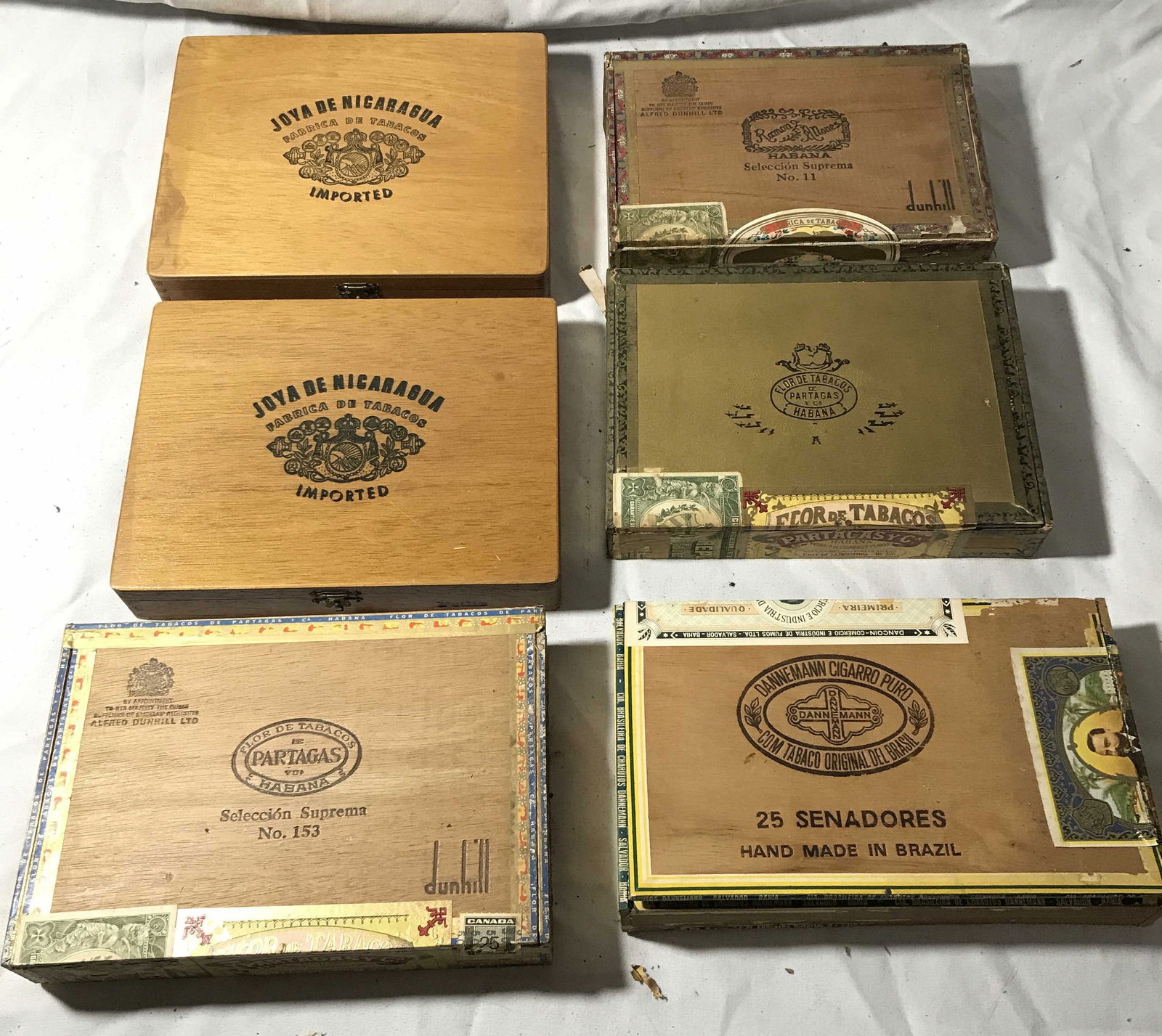 Vintage Wooden Cigar Boxes  - 6 total (1 of 6)