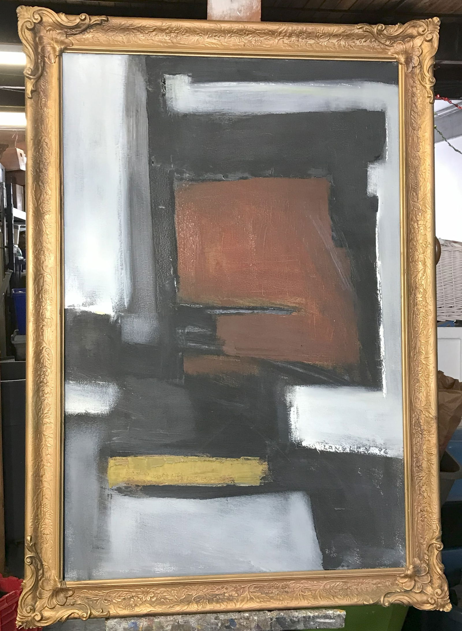 Katherine Langley IRON MAN Oil Abstract