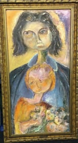 Katherine Langley Oil on board KATHERINE & KATHY