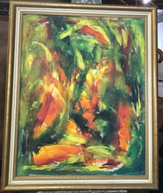 Katherine Langley Abstract ORANGE Oil on Canvas