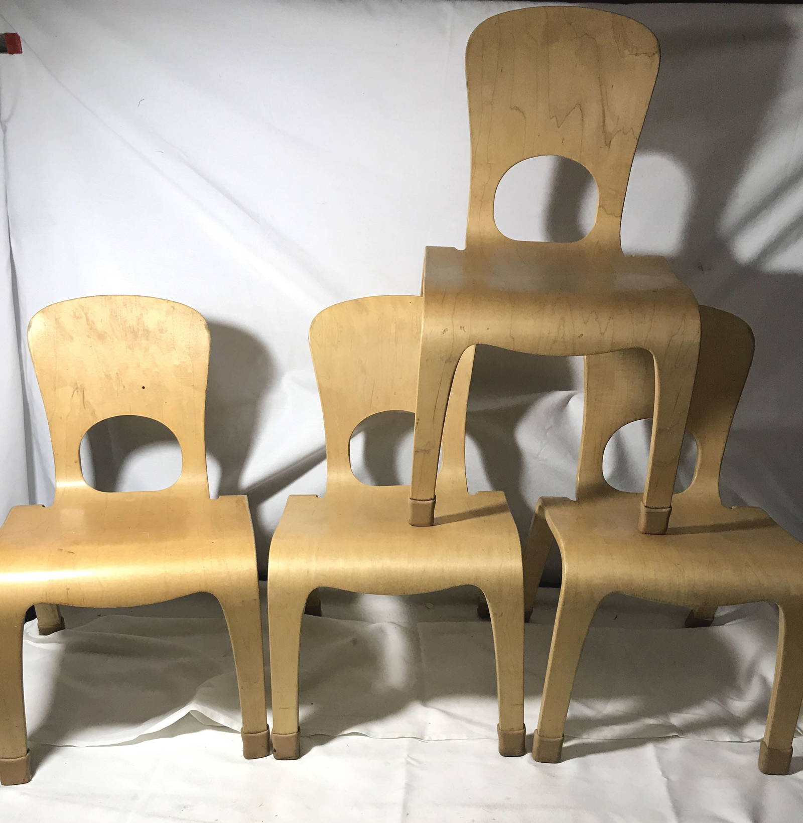 Midcentury Modern Community Playthings Chairs (4) Auction