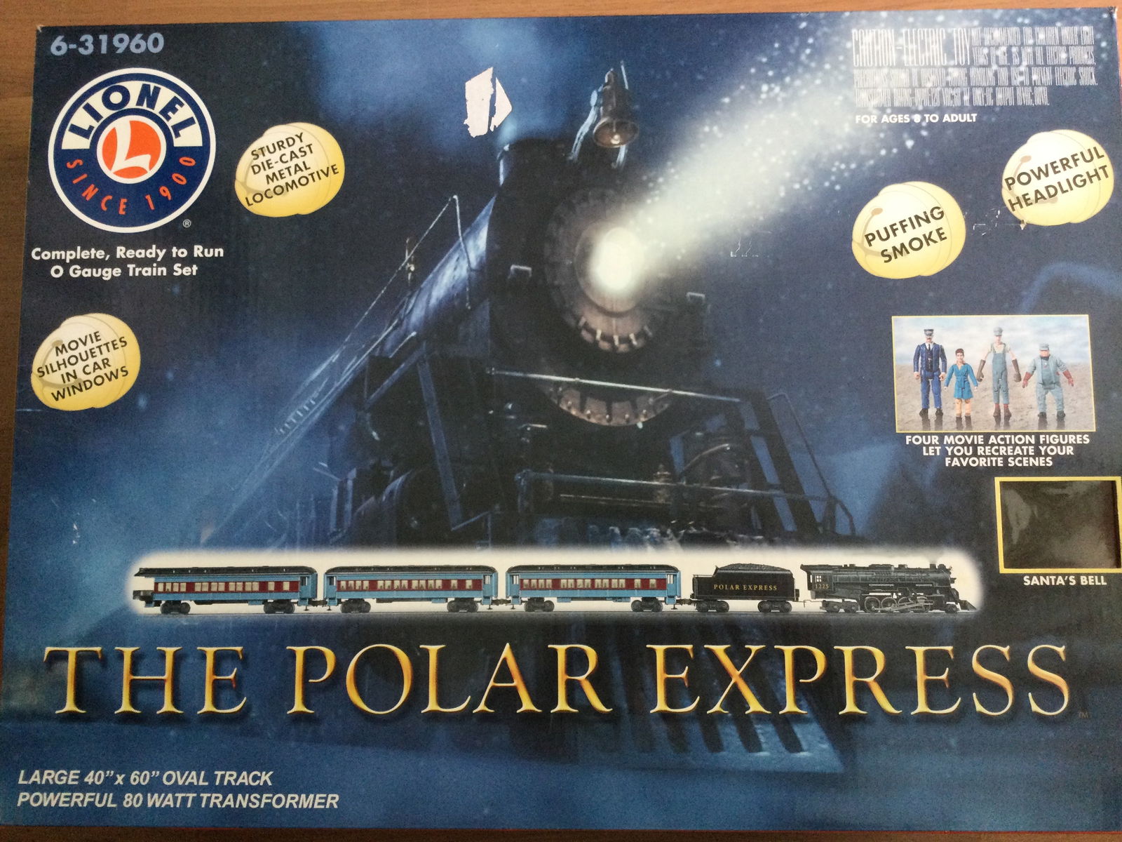 Lionel Polar Express Train Set: #6-31960, comes with everything Shown in pictures, we did not test it or play with it! Condition used.