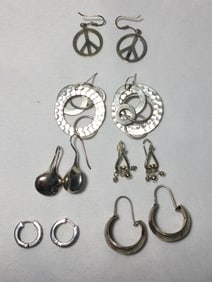 Sterling Earring Collection (6 pairs)