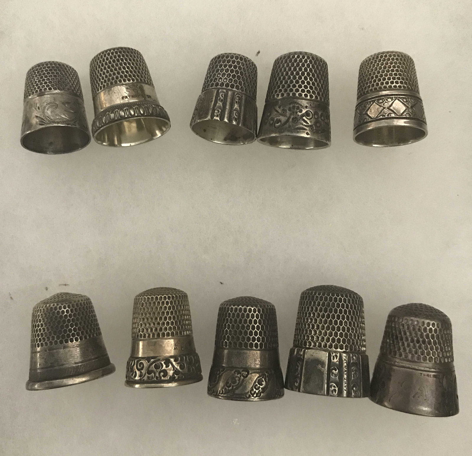 Sterling Thimble Collection (10) (1 of 4)