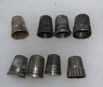 Vintage Sterling Thimbles (8)