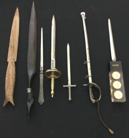 Vintage Letter Openers : wood and metal