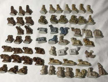 Collection of Wade/red, rose tea figurines, 40+