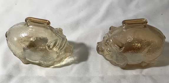 Carnival Glass Piggy Banks (2)