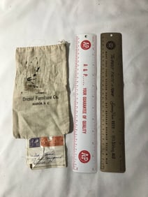 Drexel Furniture Bag with Vintage stamps ,three