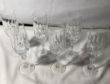 Vintage Champagne Fluted Glasses (6)