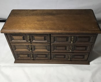 Six Drawer Wooden Jewelry Box