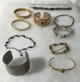 Collection of 10 Bracelets, all different kinds