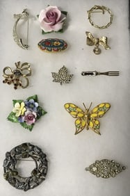 Brooch Collection - 12 total
