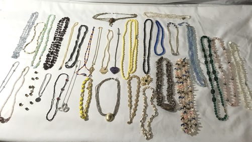 Costume Necklace Collection - over 30 necklaces