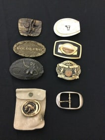 Collection of Eight Belt Buckles